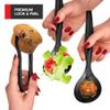 18 Count Disposable Serving Utensils, Black Plastic Serving Utensils Set for Catering Weddings, Holiday Parties, and More, Disposable Serving Spoons for Buffet, Party Utensils, Stock Your Home view 3