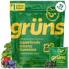 Gruns Adult Super Greens Gummies, 10 Pack, Superfood Gummy Bears with Spirulina, Chlorella & Prebiotics for Digestive Health, Adaptogens Supplement with 20 Vitamins & Minerals, Low Sugar view 1
