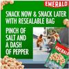 Emerald Nuts, Salt and Pepper Cashews, Stand Up Resealable Bag, 5 Ounce (Pack of 3) view 3