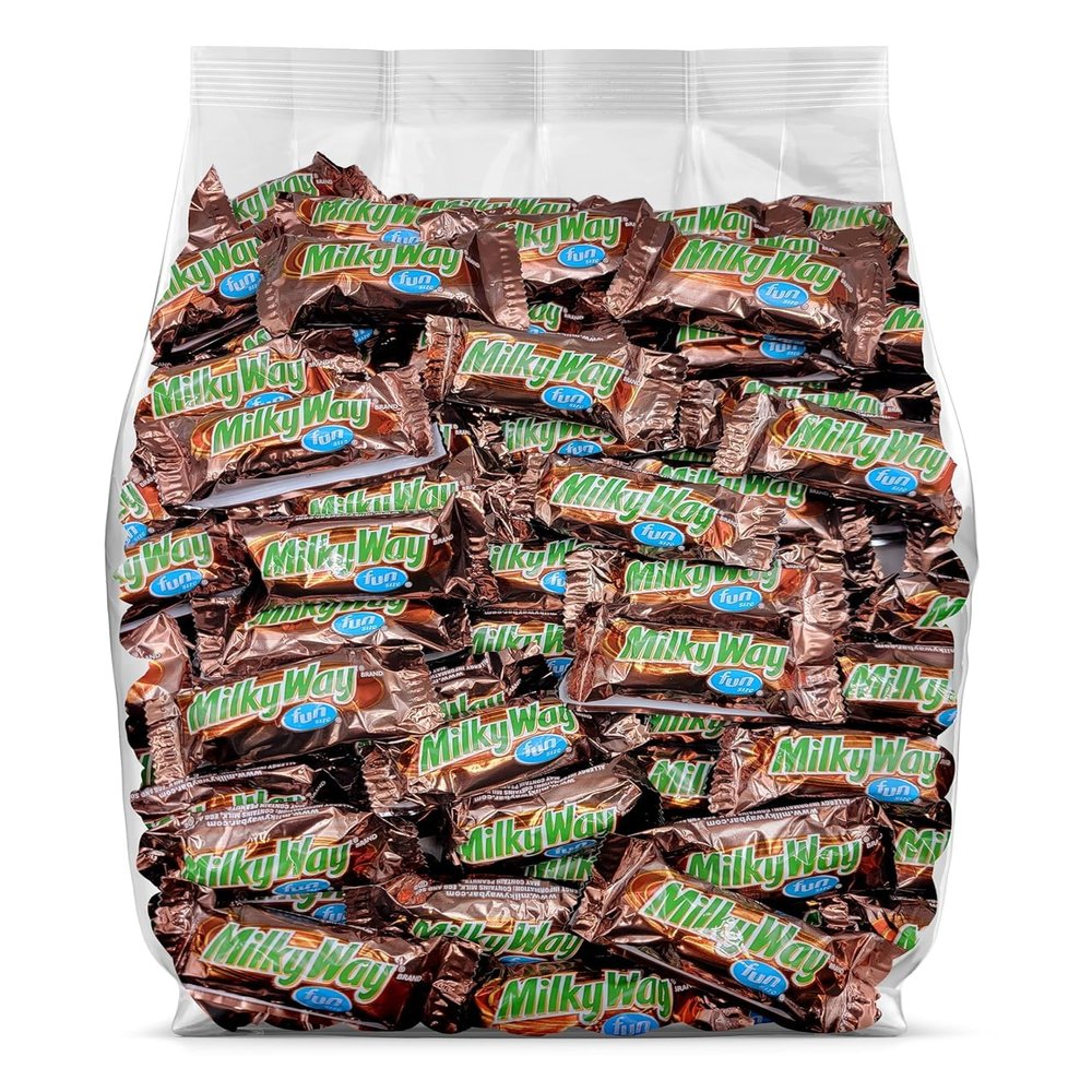 Yummy Chew Milky Way Chocolate Candy Bars - Fun Size Milky Way Candy Bars - Individually Wrapped Bulk Milky Way Chocolate Bars - Milky Way Milk Chocolate Caramel Bars - Bulk Candy Bag (Pack of 65)