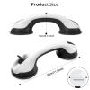 Shower Handle 2 Pack Grab Bars for Bathtubs, 12 Inch Safety Bar With Strong Suction Cup for Shower Chair and Bench, Elderly, Disabled, Children (Black) view 3