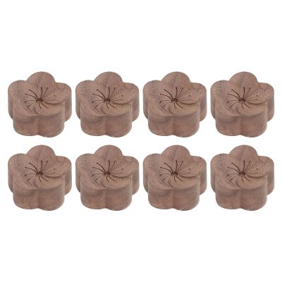 8Pcs Essential Oil Diffuser, Wood Essential Oil Diffuser, Flower Shaped Wooden Aromatherapy, Car Air Freshener Diffuser, Portable Air Freshener Wood Diffuser for Daily Use