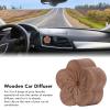 8Pcs Essential Oil Diffuser, Wood Essential Oil Diffuser, Flower Shaped Wooden Aromatherapy, Car Air Freshener Diffuser, Portable Air Freshener Wood Diffuser for Daily Use view 2
