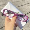 mincl Small Oval Reading Glasses Bling Rhinestones Crystal Diamond Frame Eyewear Anti Blue Light Reader Ladies Party Readers (pruple, 1.5, x) view 3