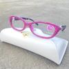 mincl Small Oval Reading Glasses Bling Rhinestones Crystal Diamond Frame Eyewear Anti Blue Light Reader Ladies Party Readers (pruple, 1.5, x) view 4