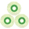 3 Pack Mop Head Replacement for Libman Tornado Spin Mop, Microfiber Spin Mop Replacement Head, Easy to Replace, Machine Washable, Green & White view 1