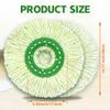 3 Pack Mop Head Replacement for Libman Tornado Spin Mop, Microfiber Spin Mop Replacement Head, Easy to Replace, Machine Washable, Green & White view 2