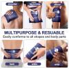 AiricePac Ice Packs for Injuries Reusable, Gel Cold Pack for Knee Neck Shoulder Ankle Elbow Hip Back Pain Relief, Cold Compress Therapy for Swelling, Bruises, Surgery, 7x 11, Blue view 4