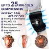 AiricePac Ice Pack for Knee Pain Relief, Reusable Gel Ice Wrap for Injuries, Swelling, Knee Replacement Surgery, Cold Compress Therapy for Arthritis, Meniscus Tear and ACL, Black view 2