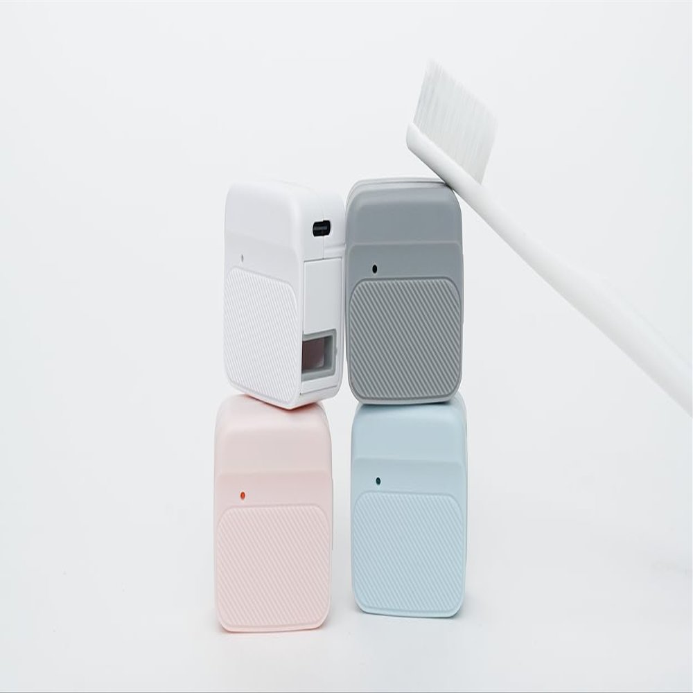 1 Pack White Portable Toothbrush Purifier - Compact and Lightweight Toothbrush Sterilizer for Daily Use.