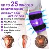 AiricePac 2 Ice Pack for Knee Pain Relief, Reusable Gel Ice Wrap for Injuries, Swelling, Knee Replacement Surgery, Cold Compress Therapy for Arthritis, Meniscus Tear and ACL, Purple view 2