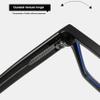 Kursan Square Black Glasses for Women Men Retro Oversized Thick Frame Clear Lens Eyeglasses (Bright Black) view 3