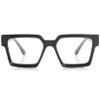 Kursan Square Black Glasses for Women Men Retro Oversized Thick Frame Clear Lens Eyeglasses (Bright Black) view 4