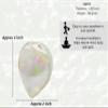 Amazing Gemstone Angel Aura Quartz Crystal Heart Palm Stone - Pocket Massage Worry Stone for Natural Body Chakra Balancing, Reiki Healing and Crystal Grid view 4