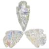 Amazing Gemstone 3 Pieces Angel Aura Quartz Arrowhead, Crystal and Healing Stone Flint Rock Arrow Head - 1 to 1.5 Arrowheads for DIY Project Craft Point Jewelry Making view 1