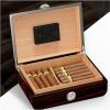 AtEEco Cigar Humidor Cigar Storage Box, Strong and Sturdy Can Hold 8-9 Large-Capacity Hygrometer Humidifier Humidor for Family Members view 1