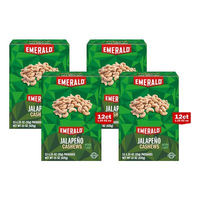 Emerald Nuts, Jalapeo Cashews, 15 Oz (Pack of 4)