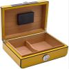 AtEEco Office Home Solid Wood Cigar Humidor high Gloss Finish Cigar Box Humidity Adjustable Cigar Storage Box view 2