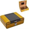 AtEEco Office Home Solid Wood Cigar Humidor high Gloss Finish Cigar Box Humidity Adjustable Cigar Storage Box view 3