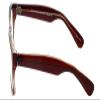 Calabria Gotham City 229 Square Blue Light Blocking Reading Glasses +4.00 Brown Crystal Men Women view 2