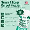 Sunny & Honey Carpet Freshener Powder - Pet & Kid Safe Rug Freshener Powder - Residue-Free, Easy Vacuum Dry Rug Shampoo (20oz, Spring Mint) view 2