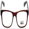 Calabria Gotham City 229 Square Reading Glasses +0.75 Brown Crystal Men Women view 2