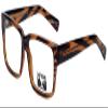 Calabria Gotham City 204 Rectangular Blue Light Blocking Reading Glasses +1.00 Brown Stripe Men Women view 1