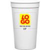 USMG 12 Pcs Multi Color Print 22oz Stadium Cups, Reusable Party Cups For Birthday, Wedding, Events, Brand Promotion (White) view 1