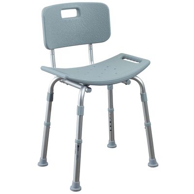 Height Adjustable Shower Chair for Seniors, Case of 4 - Lightweight Aluminum Frame with Seat Drainage Holes for Inside The Shower - Bath Seat Shower Chair 300 lb Weight Capacity