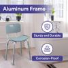Height Adjustable Shower Chair for Seniors, Case of 4 - Lightweight Aluminum Frame with Seat Drainage Holes for Inside The Shower - Bath Seat Shower Chair 300 lb Weight Capacity view 2