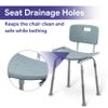 Height Adjustable Shower Chair for Seniors, Case of 4 - Lightweight Aluminum Frame with Seat Drainage Holes for Inside The Shower - Bath Seat Shower Chair 300 lb Weight Capacity view 4