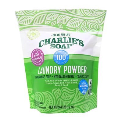 Charlie's Soap 100 Load Baby Gentle Hypoallergenic Deep Cleaning Washing Powder Detergent Eco-Friendly, Safe, and Effective