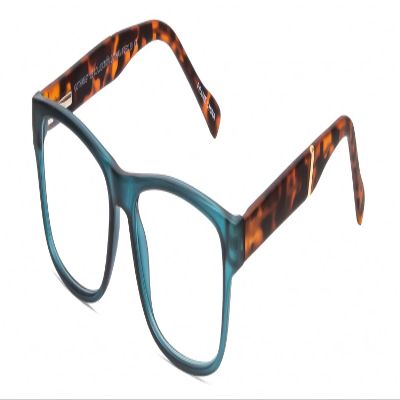 Calabria Gotham City Premium Flex 29 Square Blue Light Blocking Reading Glasses +2.50 Matte Blue Men Women 53mm