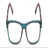 Calabria Gotham City Premium Flex 29 Square Blue Light Blocking Reading Glasses +2.50 Matte Blue Men Women 53mm view 2