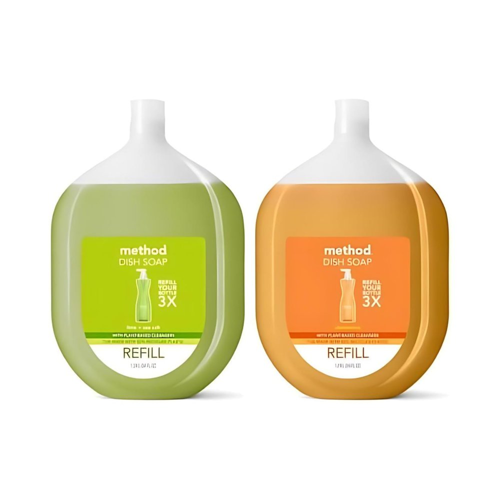 Method Liquid Dish Soap 2 Scent Variety Pack (Lime & Sea Salt + Clementine)