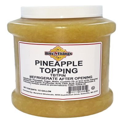Bits N Things Pineapple Dessert Topping | Ice Cream, Sundaes, Pie | Kosher & Made in America | 64 oz.