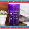 USMG 12 Pcs Multi Color Print 22oz Translucent Stadium Cups, Reusable Party Cups - Events, Brand Promotion Sports,Birthday, Wedding (Trans Green) view 3