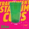 USMG 12 Pcs Multi Color Print 22oz Translucent Stadium Cups, Reusable Party Cups - Events, Brand Promotion Sports,Birthday, Wedding (Trans Green) view 4