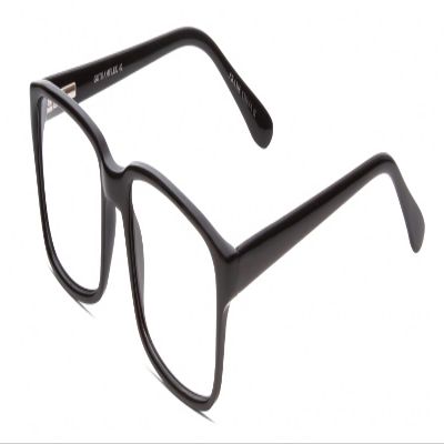 Calabria Gotham City Premium Flex 42 Square Reading Glasses +3.50 Gloss Black Men