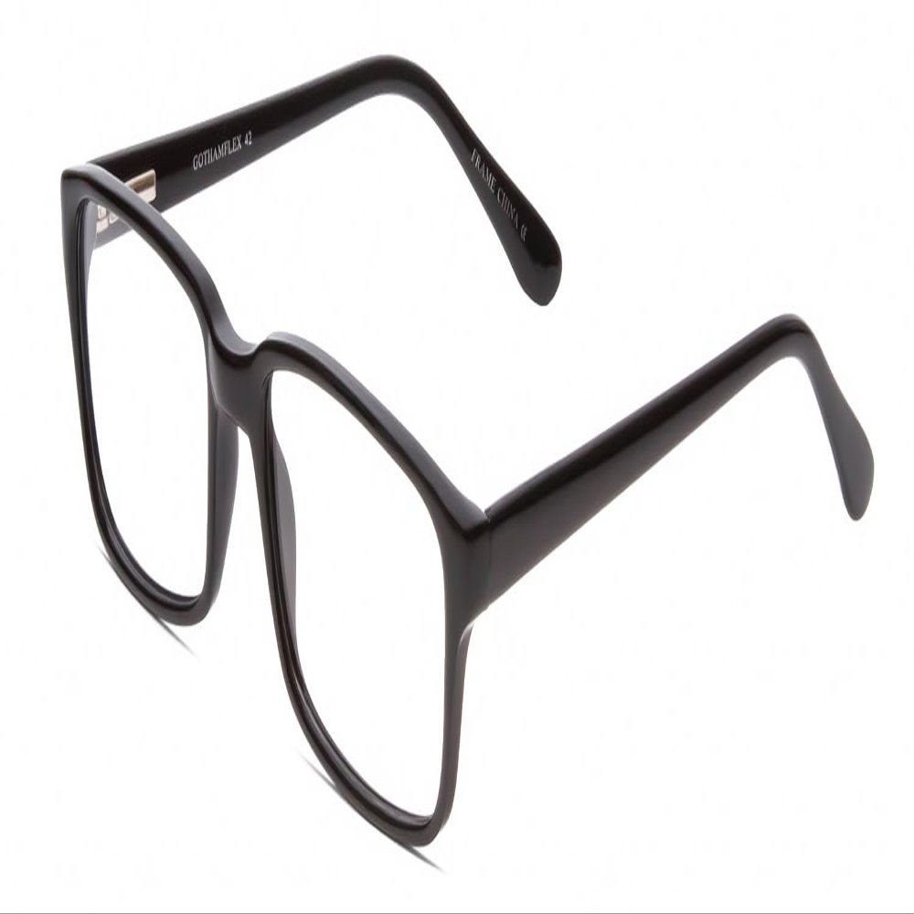Calabria Gotham City Premium Flex 42 Square Reading Glasses +3.50 Gloss Black Men