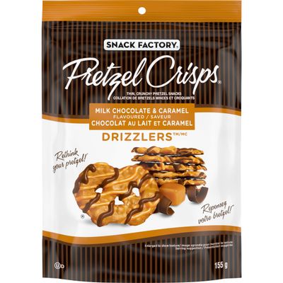 Snack Factory Milk Chocolate & Caramel Pretzel Crisps, 155 GR