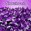 Bulk Dark Chocolate Kisses Candy 5 Pound Pack - Individually Wrapped Purple Foiled Chocolate Candy Mildly Sweet Treats for Sharing, Party Favors, Office Snacks & Buffets view 2
