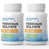 Puregen Labs Ferrous Sulfate 325 mg (65 mg Elemental Iron) High Potency Iron Supplement | No Artificial Color Additives - Total 400 Tablets view 1