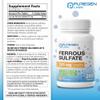 Puregen Labs Ferrous Sulfate 325 mg (65 mg Elemental Iron) High Potency Iron Supplement | No Artificial Color Additives - Total 400 Tablets view 2
