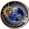 Universe One Minute at A Time Sun Earth Moon Medallion Serenity Prayer Coin Color view 1