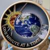 Universe One Minute at A Time Sun Earth Moon Medallion Serenity Prayer Coin Color view 4