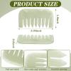 Geiserailie 2 Pcs Jade Combs Esthetician Supplies Massage Stone Hair Gua Sha Scraping Scalp Comb Facial Massage Tool Handheld Head Tools Head Caring Therapy Valentines for Women(Square Style) view 2
