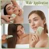 Geiserailie 2 Pcs Jade Combs Esthetician Supplies Massage Stone Hair Gua Sha Scraping Scalp Comb Facial Massage Tool Handheld Head Tools Head Caring Therapy Valentines for Women(Square Style) view 3