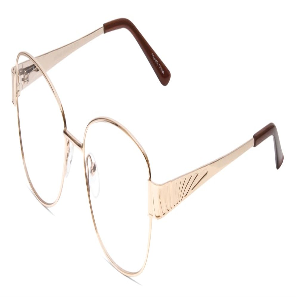 Calabria Gotham City Premium Stainless Steel 29 Oval Reading Glasses +1.25 Gold Women