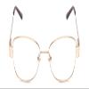 Calabria Gotham City Premium Stainless Steel 29 Oval Reading Glasses +1.25 Gold Women view 2